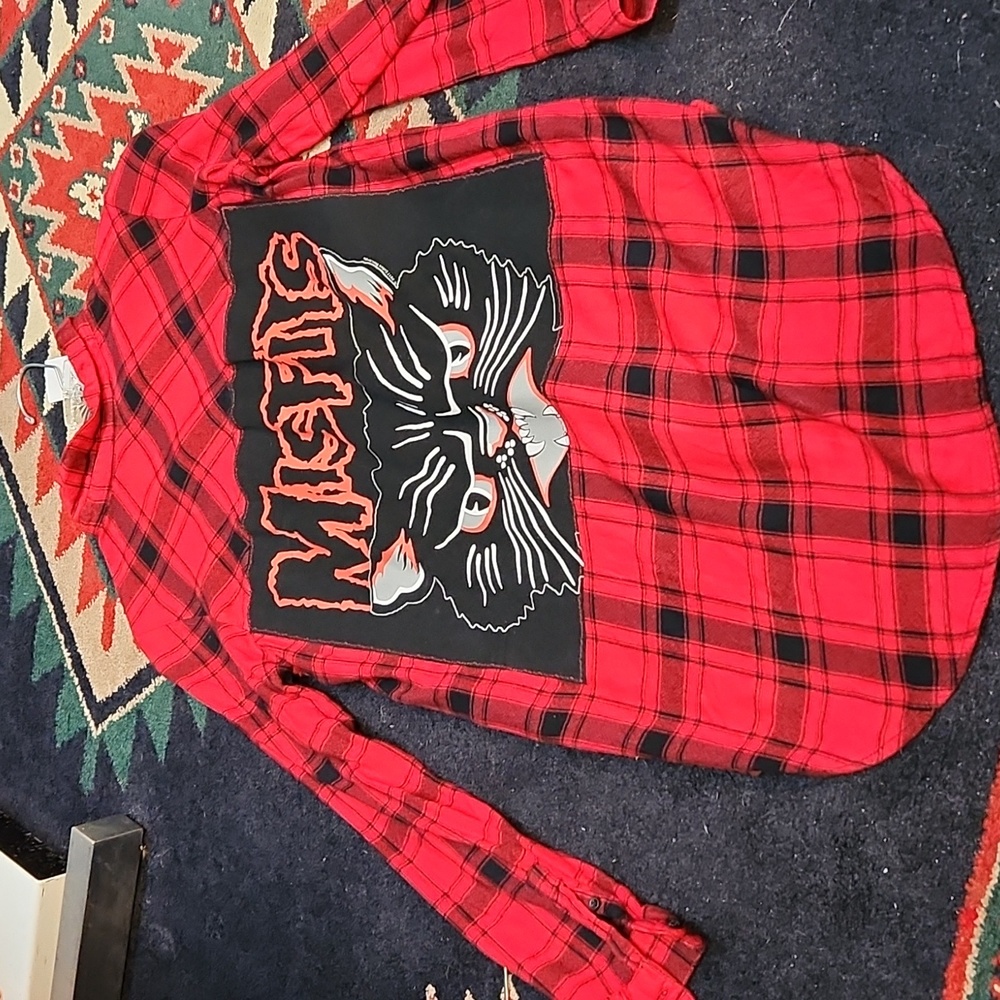 🎁 Flannel Hand made Misfits top